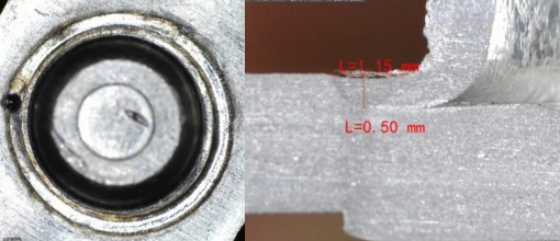 Battery sealing nail welding effect under ABP continuous mode laser welding